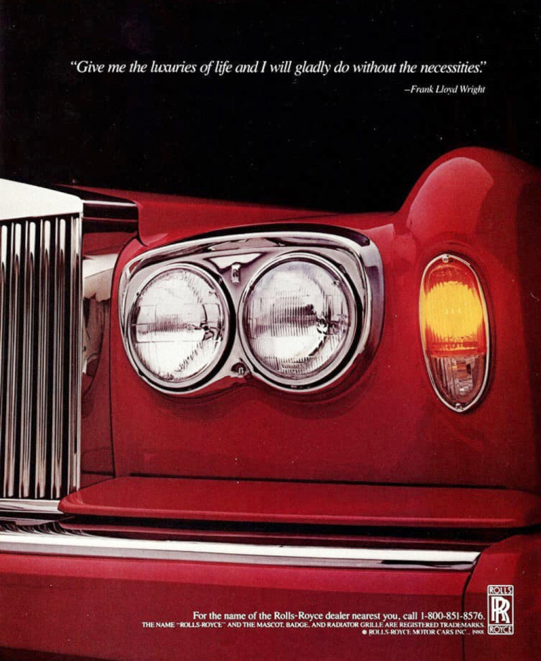 rolls royce car advertisement