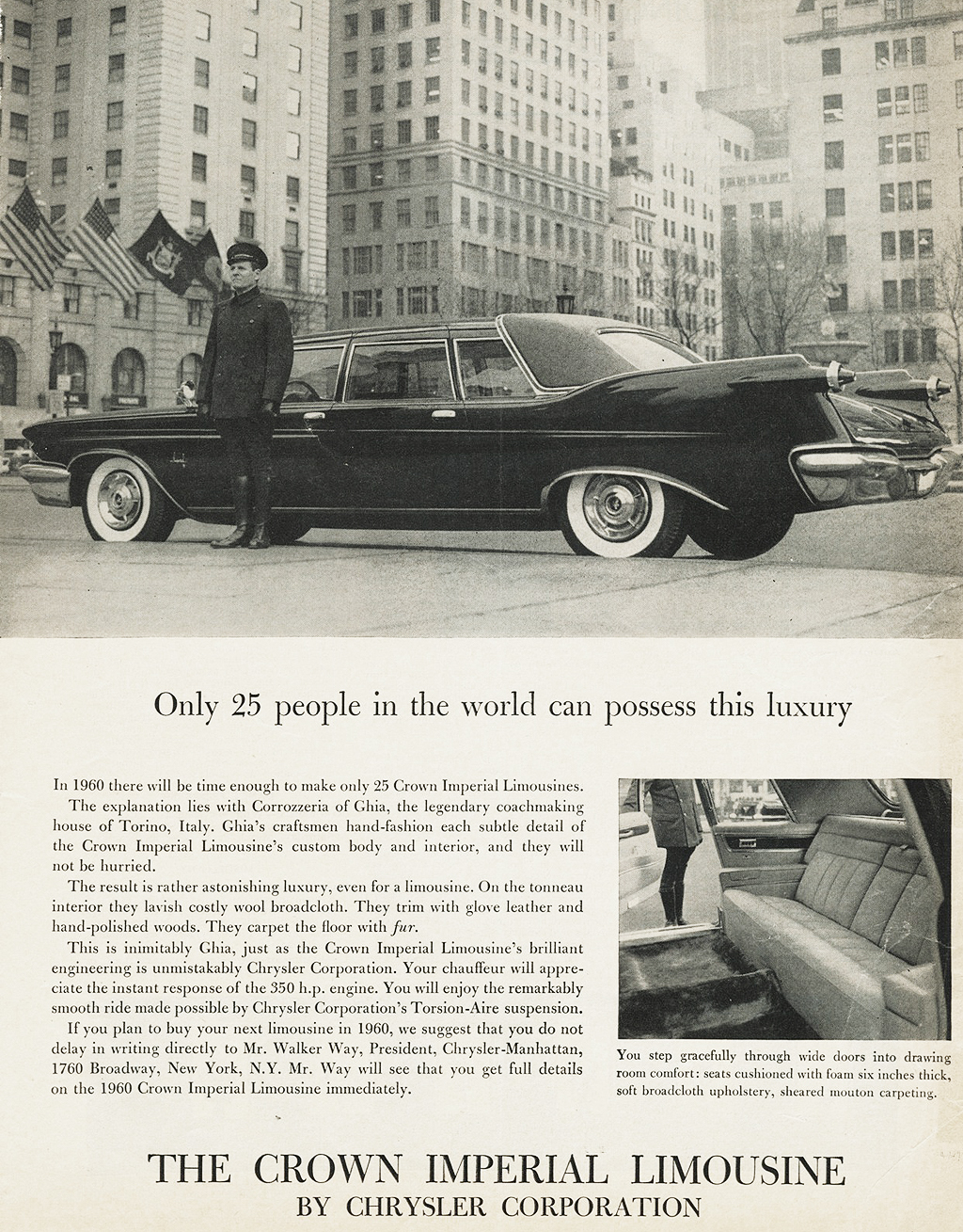 1960 Chrysler Imperial Limousine Ad Classic Cars Today Online