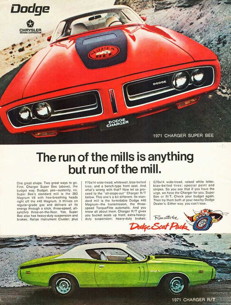 1971 Dodge Charger Super Bee ad | CLASSIC CARS TODAY ONLINE