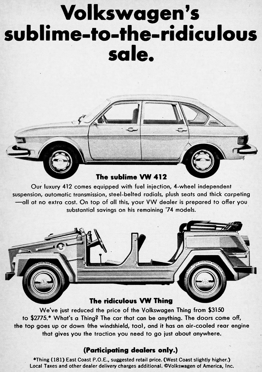 1975 Volkswagen Thing ad  CLASSIC CARS TODAY ONLINE